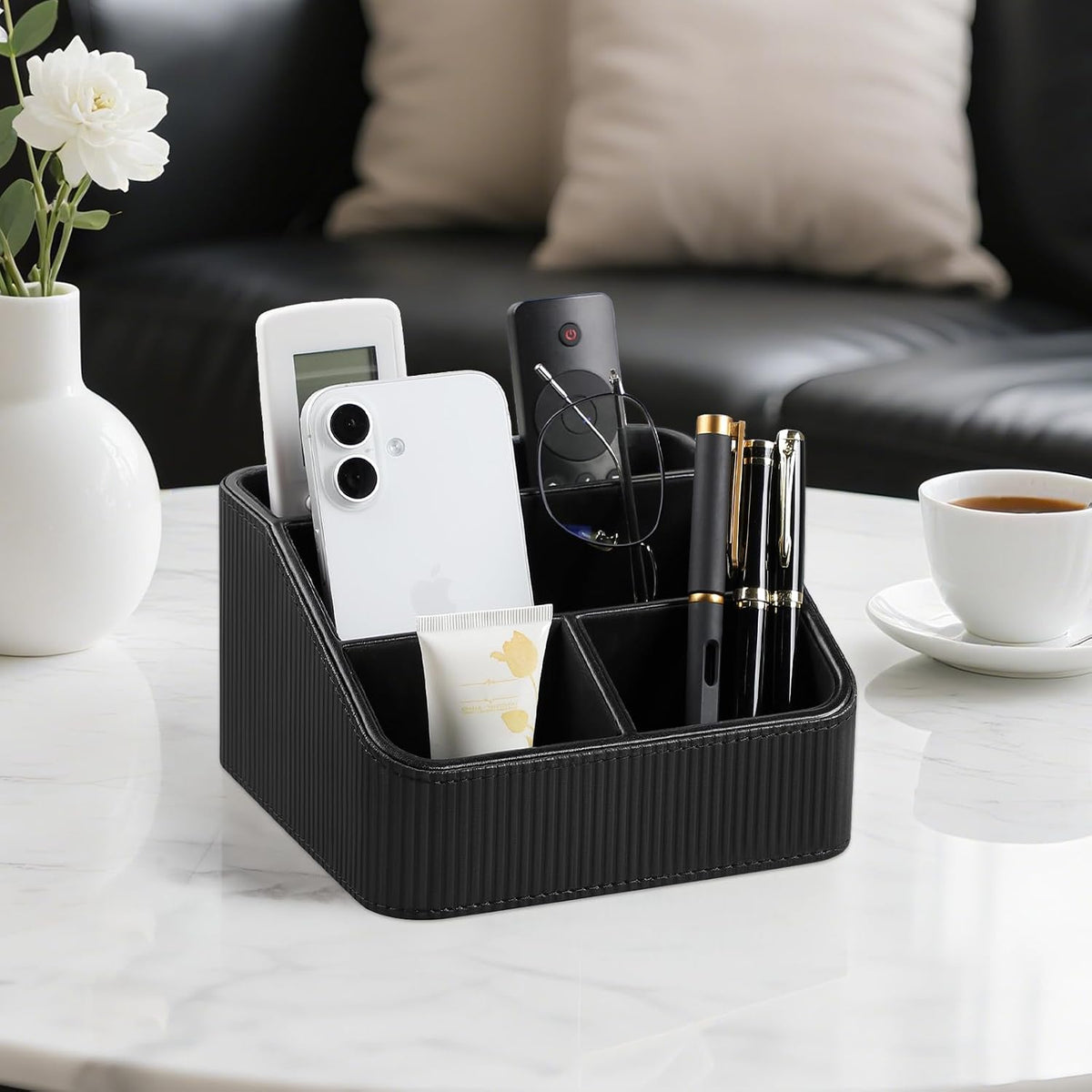 Small Remote Control Holder Bedside Nightstand Organizer Desk Caddy