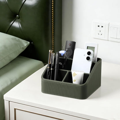 Small Remote Control Holder Bedside Nightstand Organizer Desk Caddy