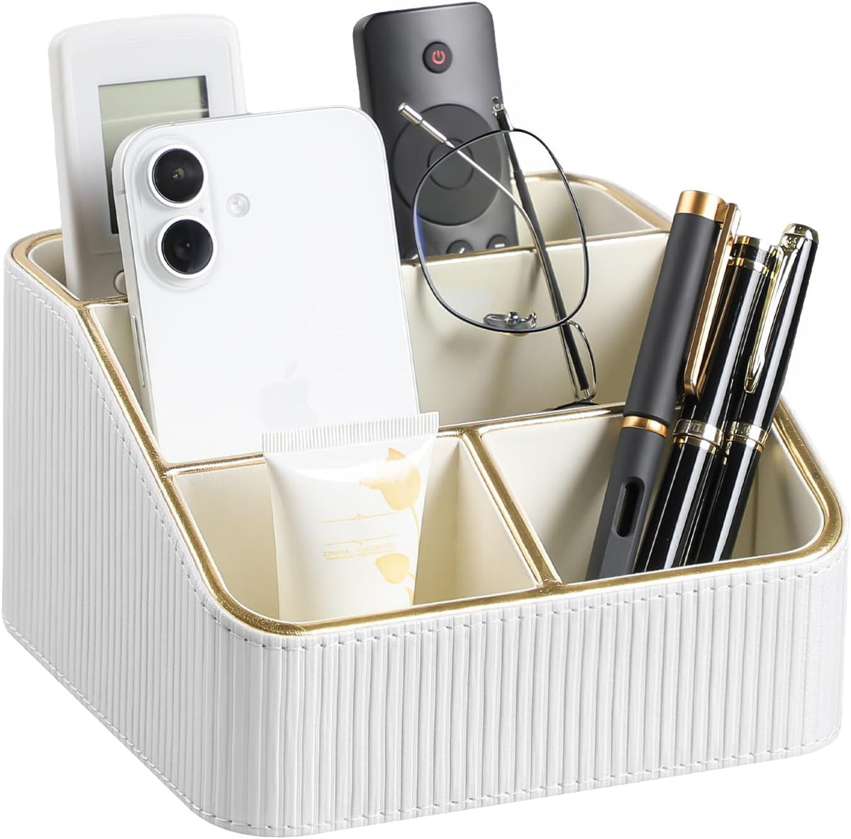 Small Remote Control Holder Bedside Nightstand Organizer Desk Caddy
