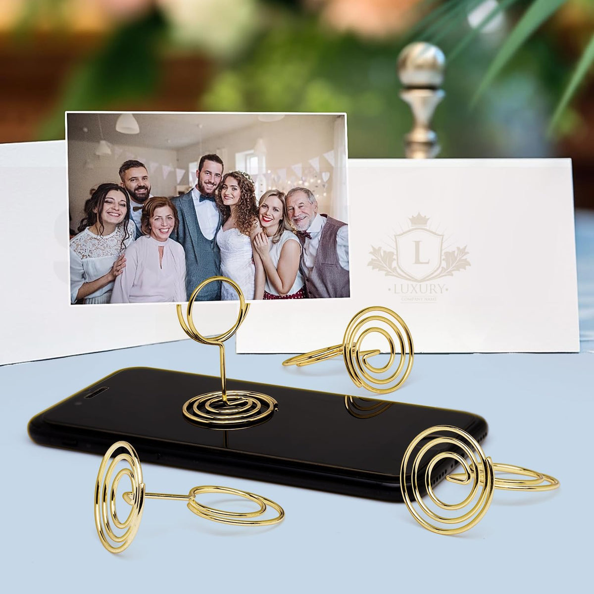 30PCS Table Number Holders Place Card Holder - Photo Holders for Tables, Cards Stand Name Menu Clips, Table Sign Holders for Wedding Anniversary Birthday Party, Silver
