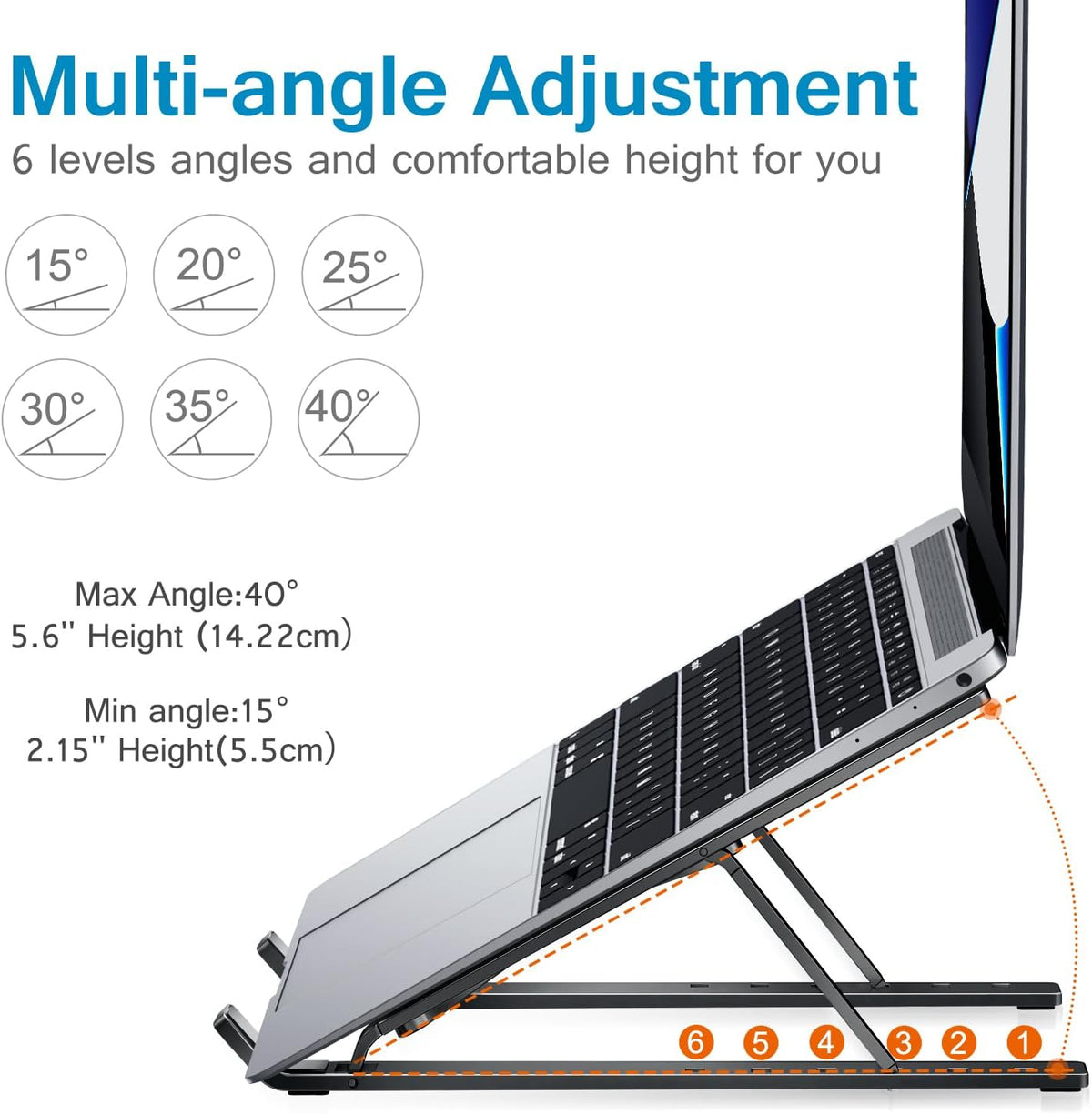 Laptop Stand, Laptop Holder Riser Computer Tablet Stand,Silver