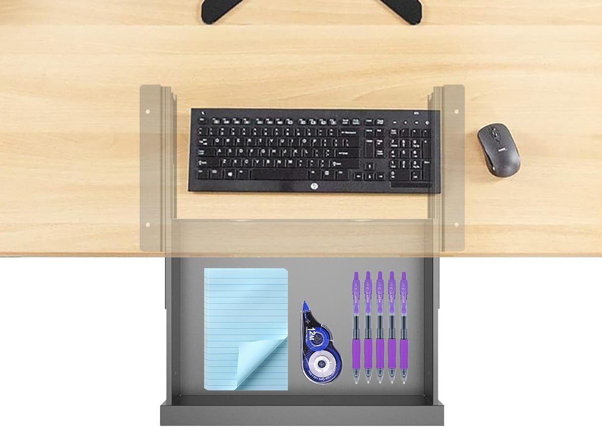 Under Desk Mounted Sliding Pull-out Drawer for Office Desk