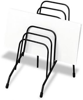 Fellowes Step File Junior Wire Organizer Rack, 6 Sections, Black (72613)