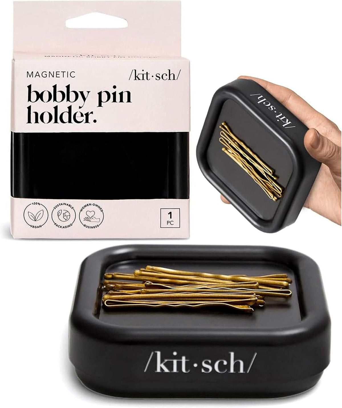 Magnetic Bobby Pin Holder - Black, 1 Pc