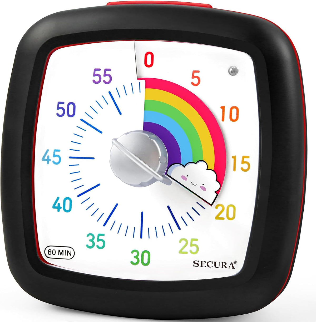 60-Minute Visual Timer, Silent Study Timer for Kids and Adults