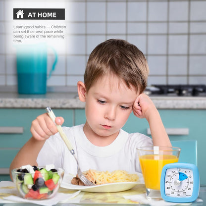 60-Minute Visual Timer, Silent Study Timer for Kids and Adults
