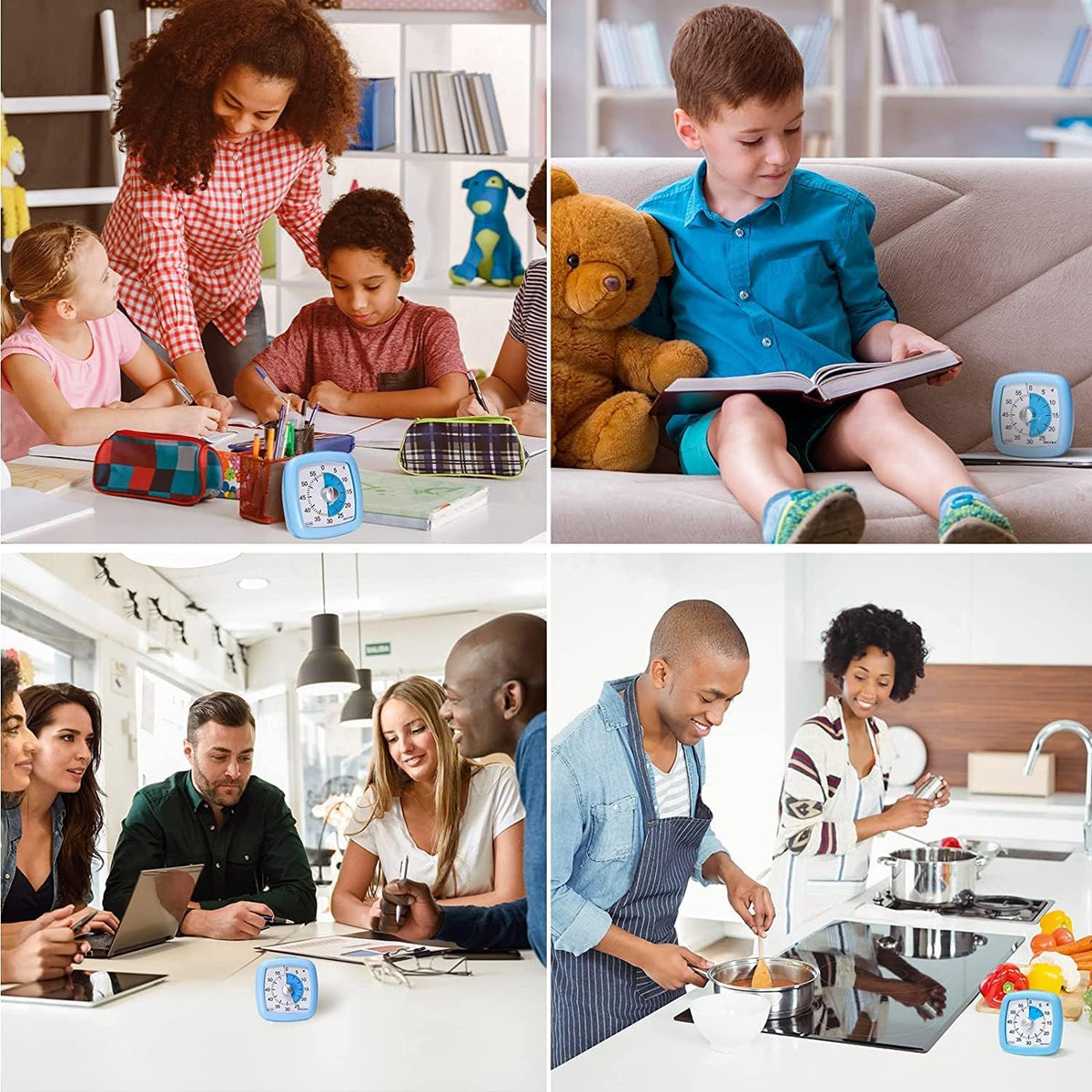 60-Minute Visual Timer, Silent Study Timer for Kids and Adults