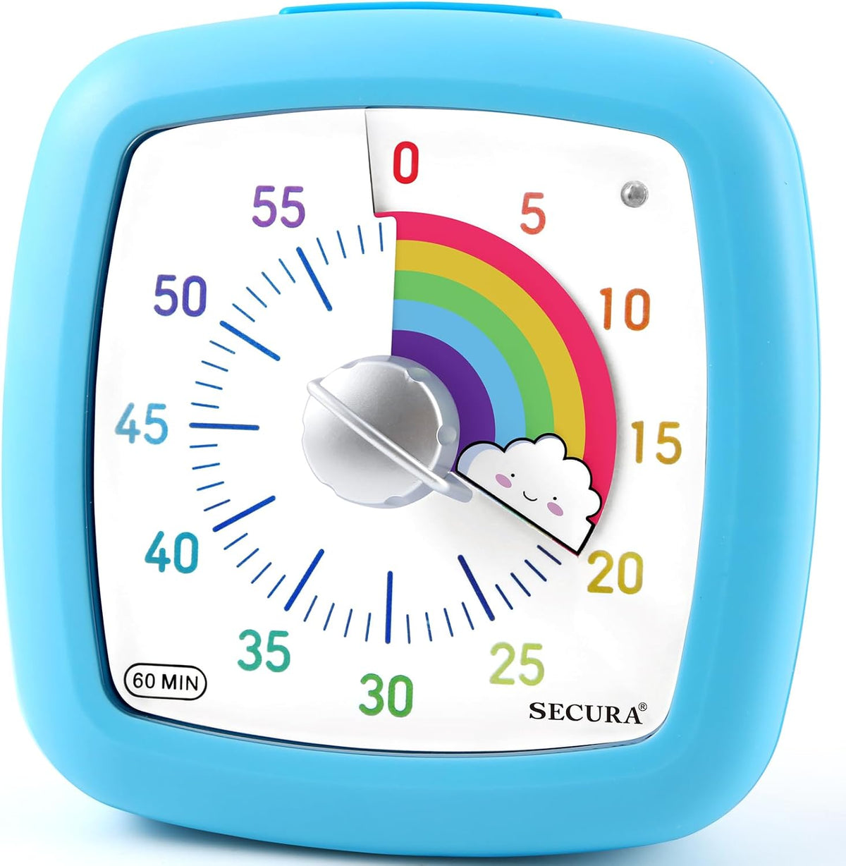 60-Minute Visual Timer, Silent Study Timer for Kids and Adults