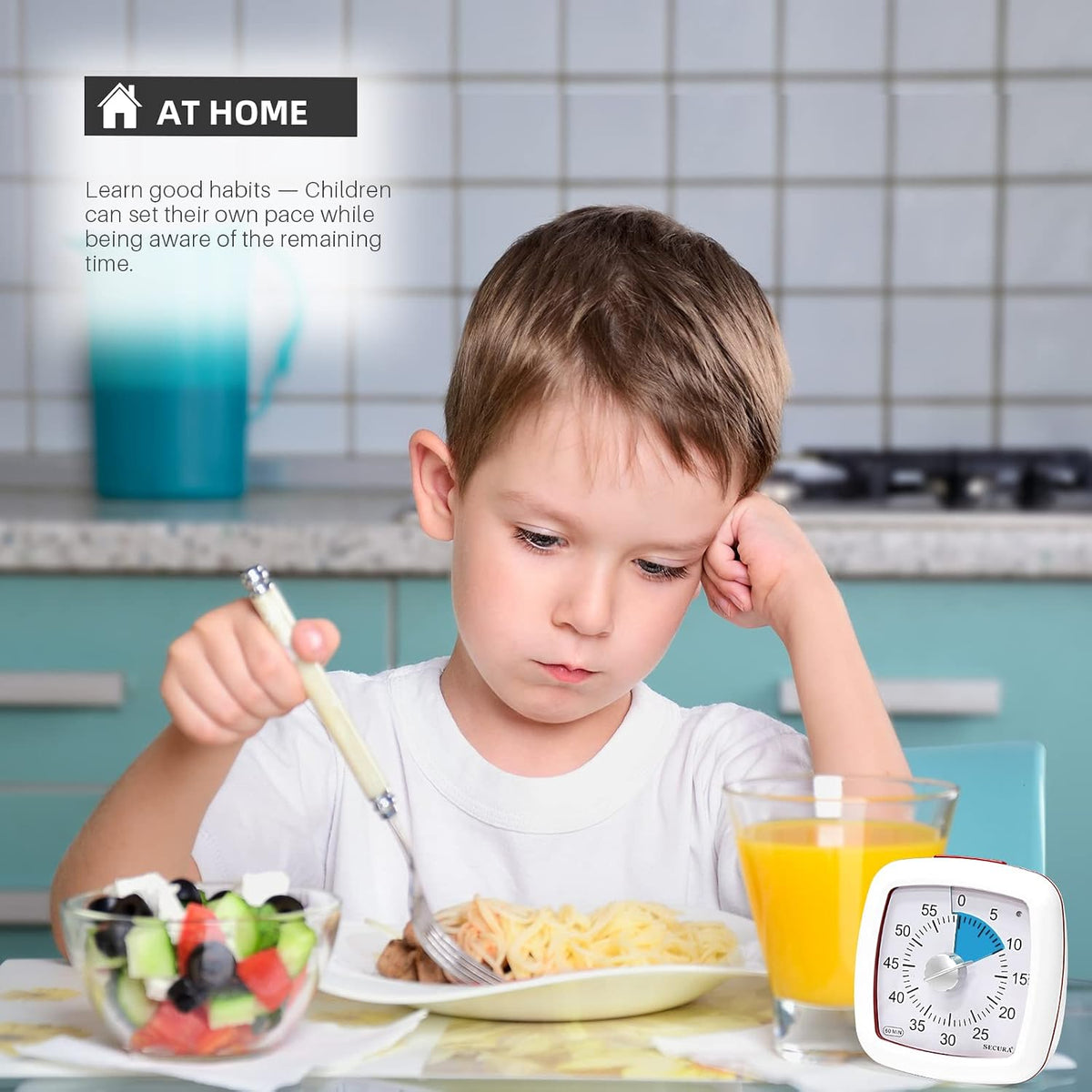60-Minute Visual Timer, Silent Study Timer for Kids and Adults