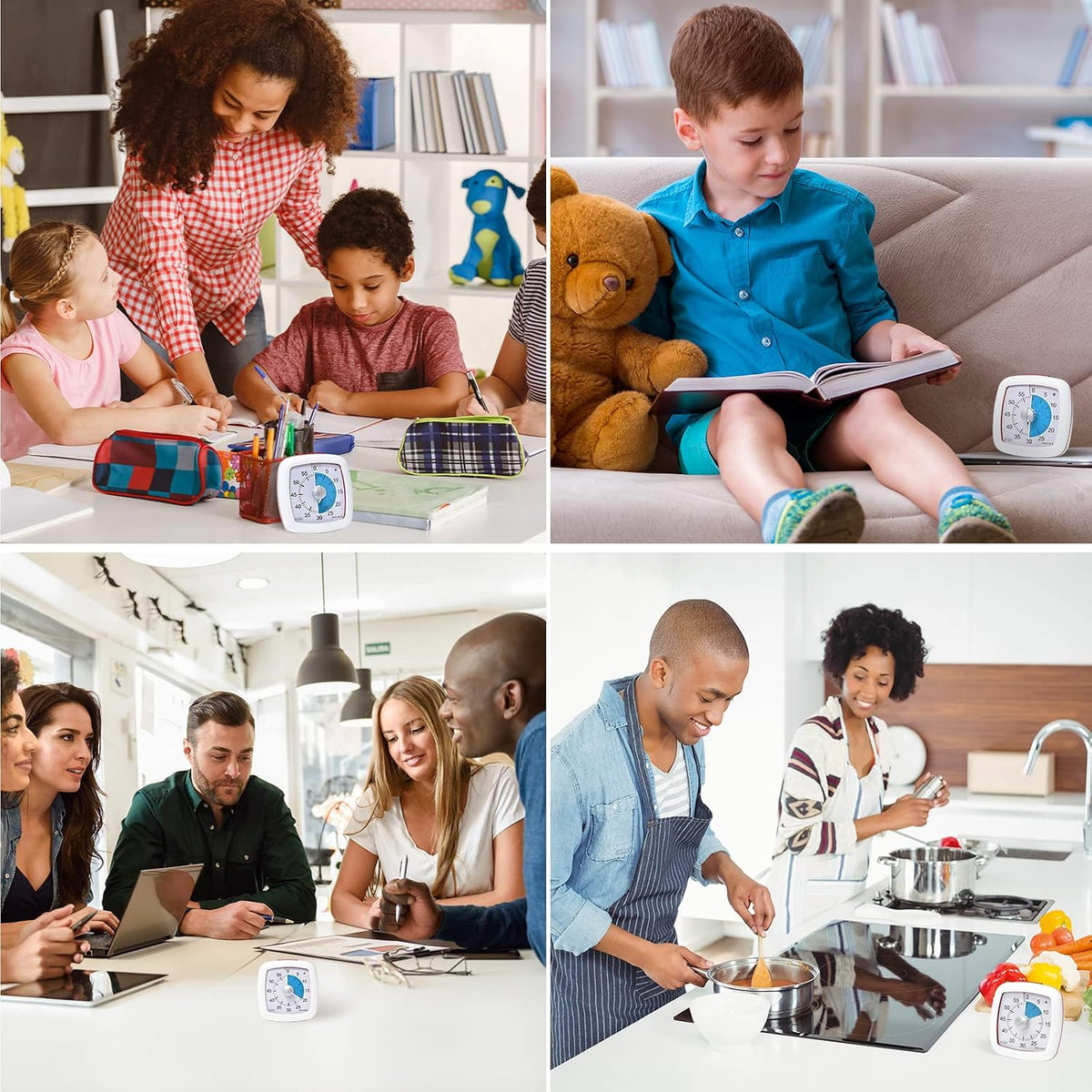 60-Minute Visual Timer, Silent Study Timer for Kids and Adults