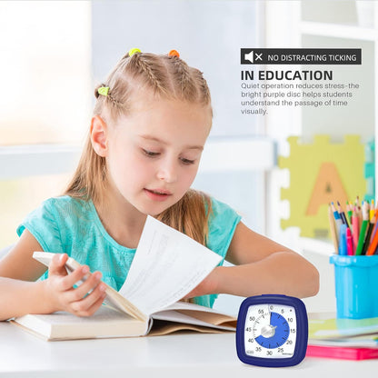 60-Minute Visual Timer, Silent Study Timer for Kids and Adults
