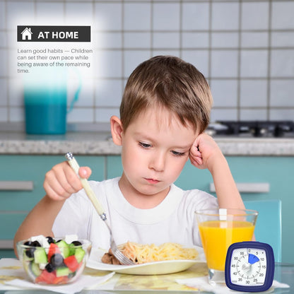 60-Minute Visual Timer, Silent Study Timer for Kids and Adults