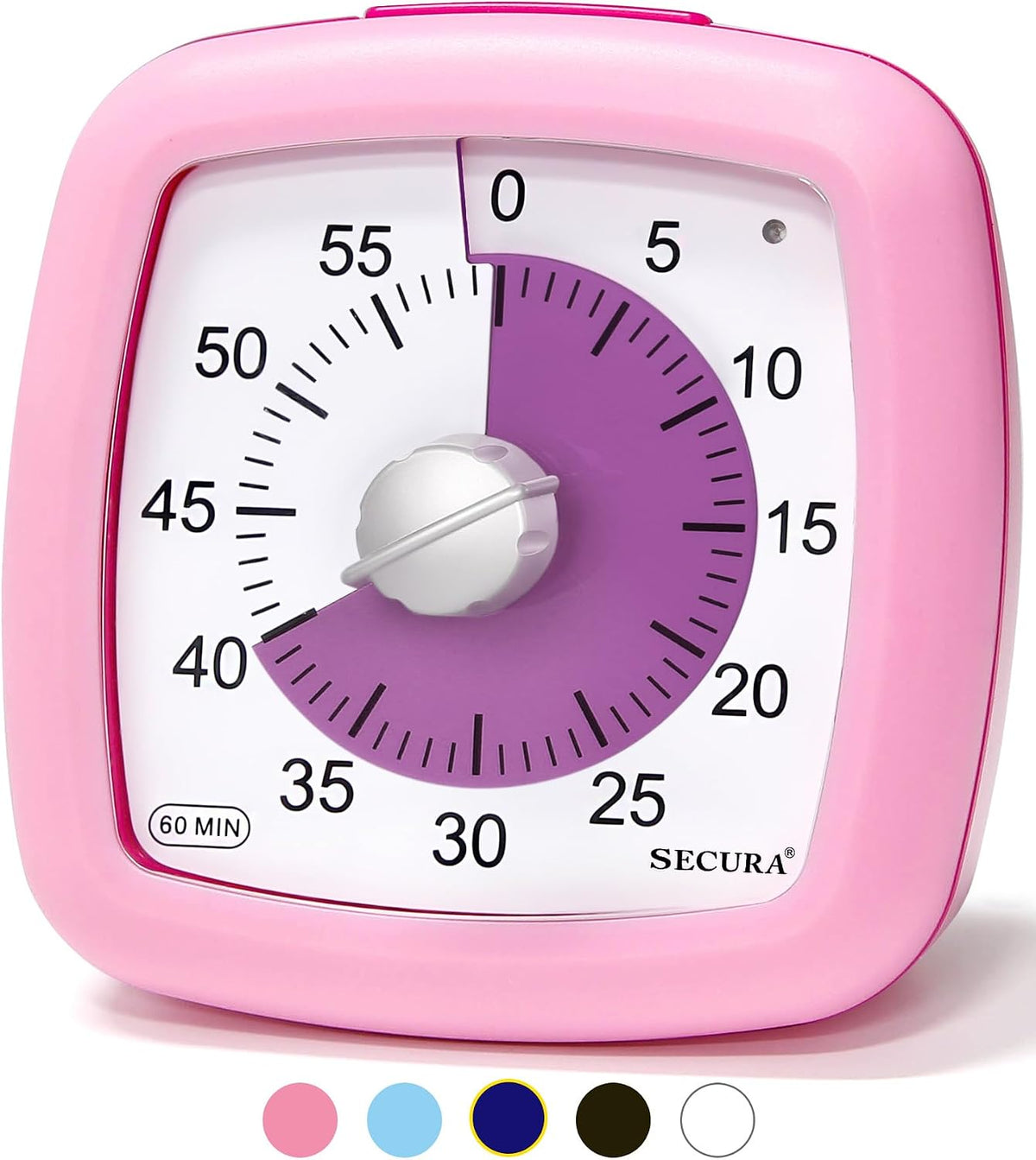 60-Minute Visual Timer, Silent Study Timer for Kids and Adults