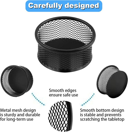 Mesh Paper Clip Holder 2 Pcs, Paper Clips Dispenser Papers Clip, Paperclip Holders for Desk, Paper Clip Holder，Paper Clips Dispenser,for Offices, Homes,Schools Organizer Office