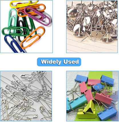 Mesh Paper Clip Holder 2 Pcs, Paper Clips Dispenser Papers Clip, Paperclip Holders for Desk, Paper Clip Holder，Paper Clips Dispenser,for Offices, Homes,Schools Organizer Office