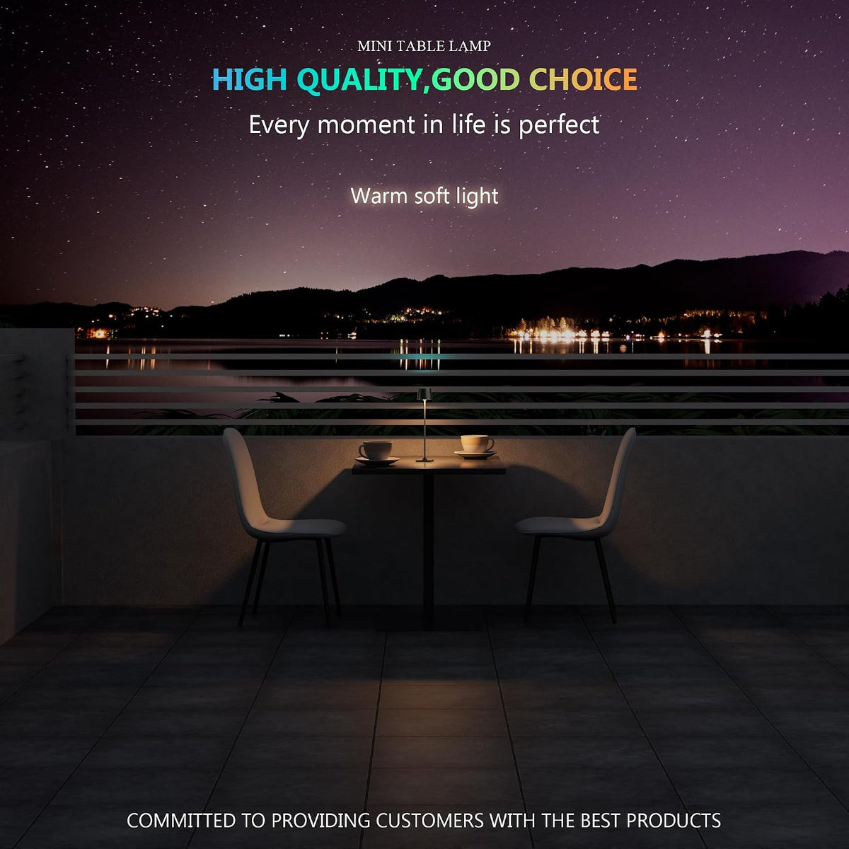 Compact Cordless Table Lamp, Rechargeable LED Night Light, Dual Light Source (RGB Top & Warm Bottom), Touch Control & Timer, Metal Lamp for Bedroom & Kids Room (Black 1pack)