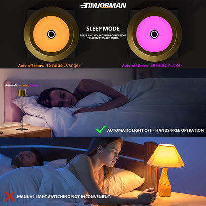 Compact Cordless Table Lamp, Rechargeable LED Night Light, Dual Light Source (RGB Top & Warm Bottom), Touch Control & Timer, Metal Lamp for Bedroom & Kids Room (Black 1pack)