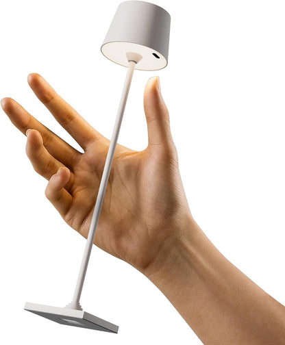 Compact Cordless Table Lamp, Rechargeable LED Night Light, Dual Light Source (RGB Top & Warm Bottom), Touch Control & Timer, Metal Lamp for Bedroom & Kids Room (Black 1pack)