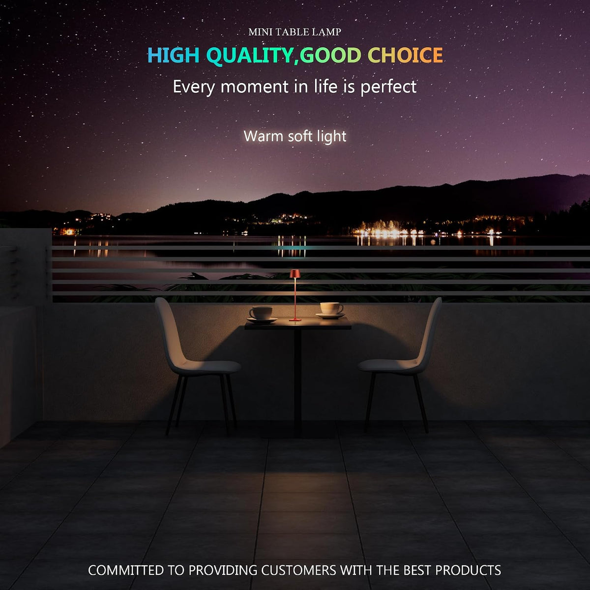 Compact Cordless Table Lamp, Rechargeable LED Night Light, Dual Light Source (RGB Top & Warm Bottom), Touch Control & Timer, Metal Lamp for Bedroom & Kids Room (Black 1pack)