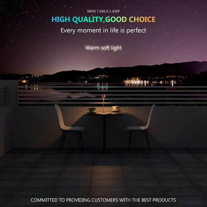 Compact Cordless Table Lamp, Rechargeable LED Night Light, Dual Light Source (RGB Top & Warm Bottom), Touch Control & Timer, Metal Lamp for Bedroom & Kids Room (Black 1pack)