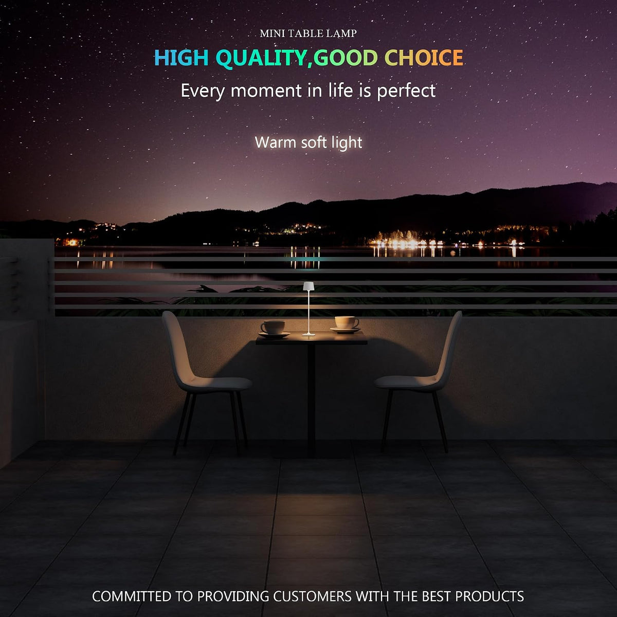 Compact Cordless Table Lamp, Rechargeable LED Night Light, Dual Light Source (RGB Top & Warm Bottom), Touch Control & Timer, Metal Lamp for Bedroom & Kids Room (Black 1pack)