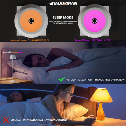 Compact Cordless Table Lamp, Rechargeable LED Night Light, Dual Light Source (RGB Top & Warm Bottom), Touch Control & Timer, Metal Lamp for Bedroom & Kids Room (Black 1pack)