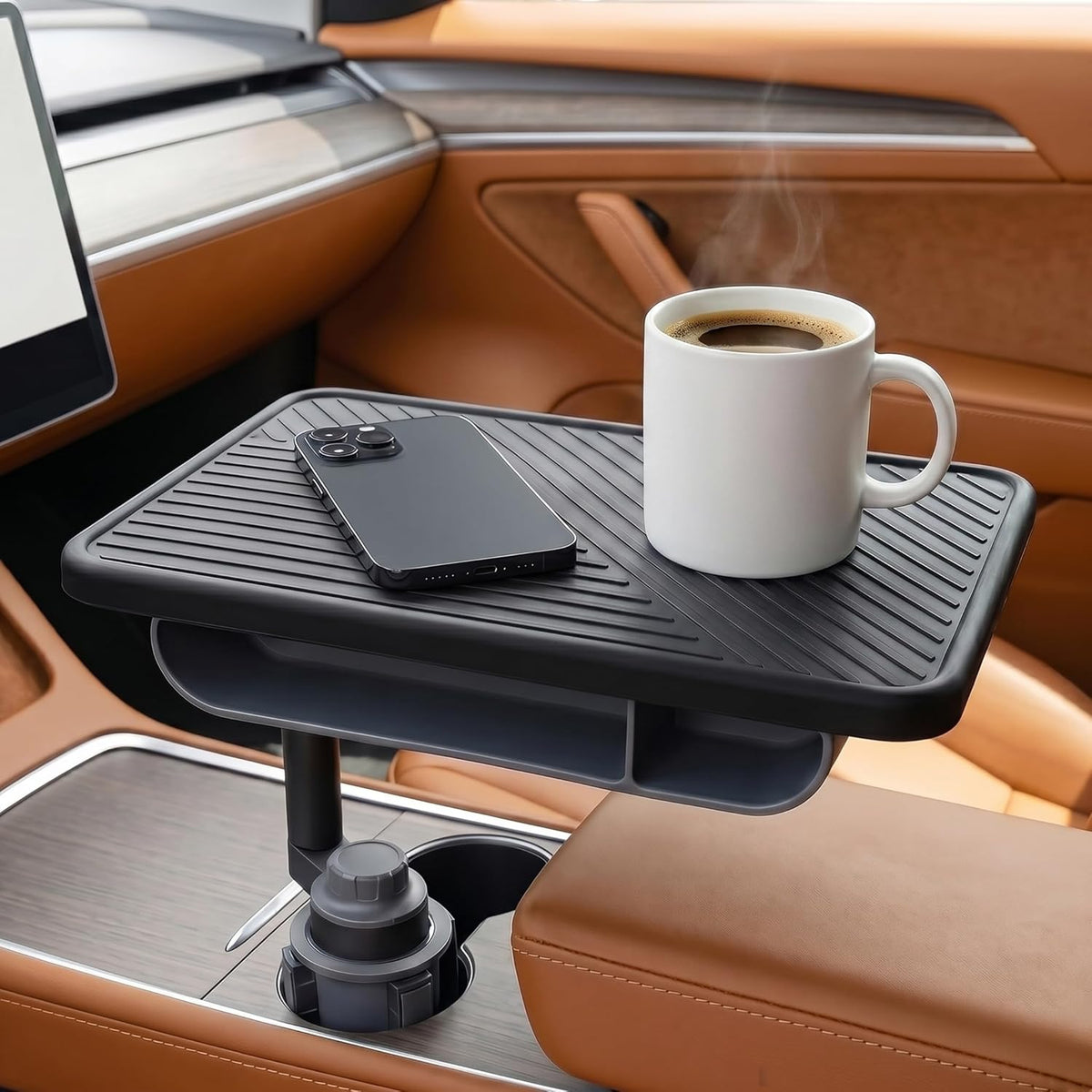 Car Desk for Laptop, Rotating Car Table Tray for Cup Holder