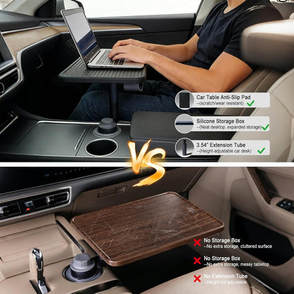 Car Desk for Laptop, Rotating Car Table Tray for Cup Holder