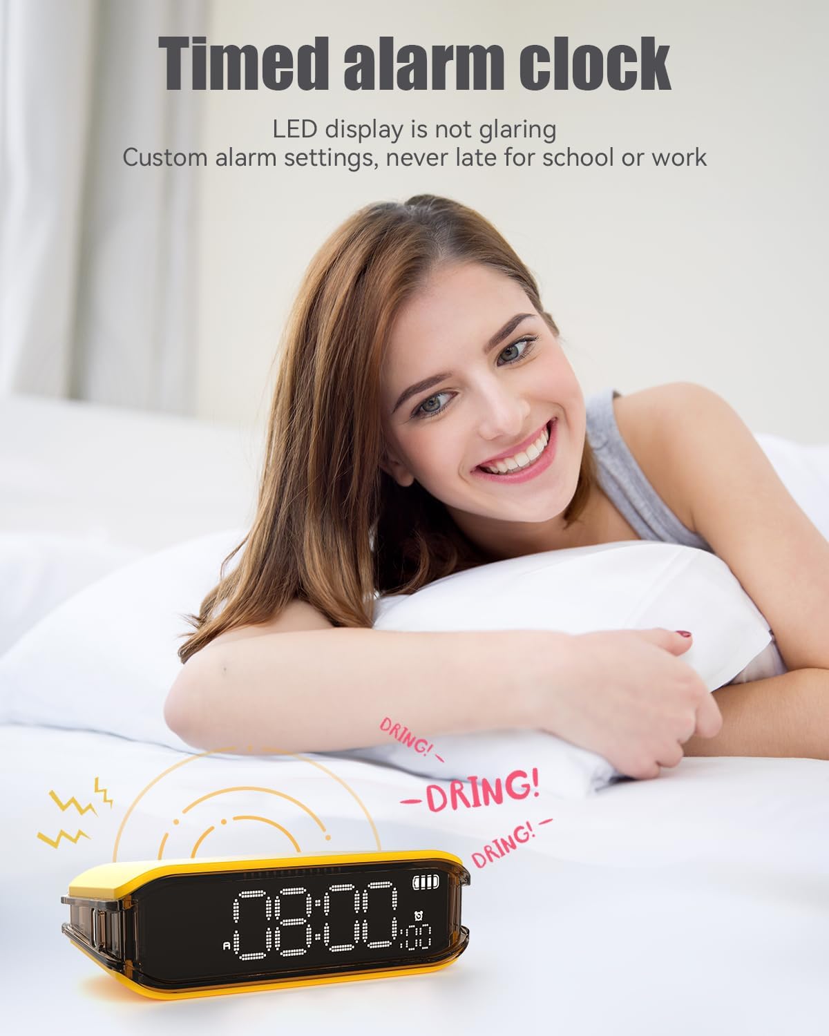 Pomodoro Timer Clock, Desk Timer for Productivity