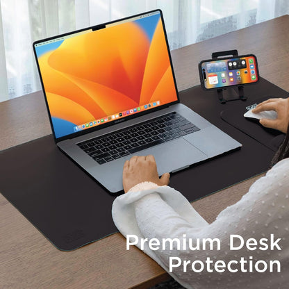 Faux Leather Desk Mat for Keyboard & Mouse