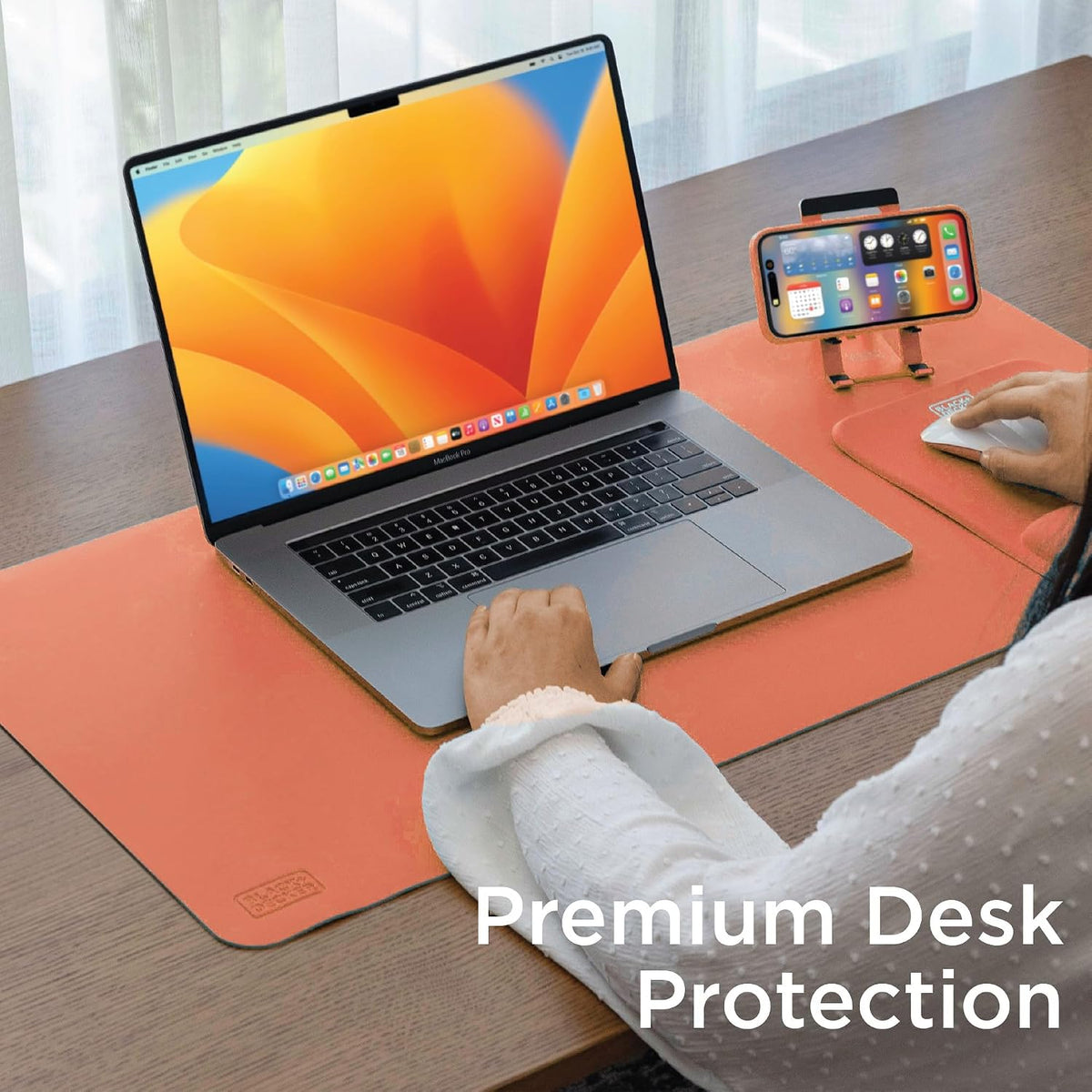 Faux Leather Desk Mat for Keyboard & Mouse