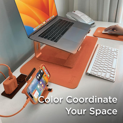 Faux Leather Desk Mat for Keyboard & Mouse