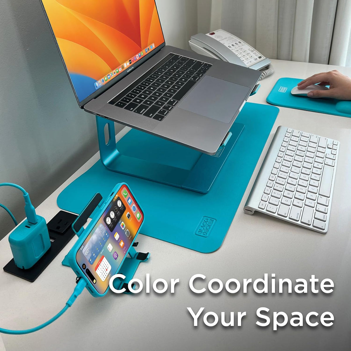Faux Leather Desk Mat for Keyboard & Mouse