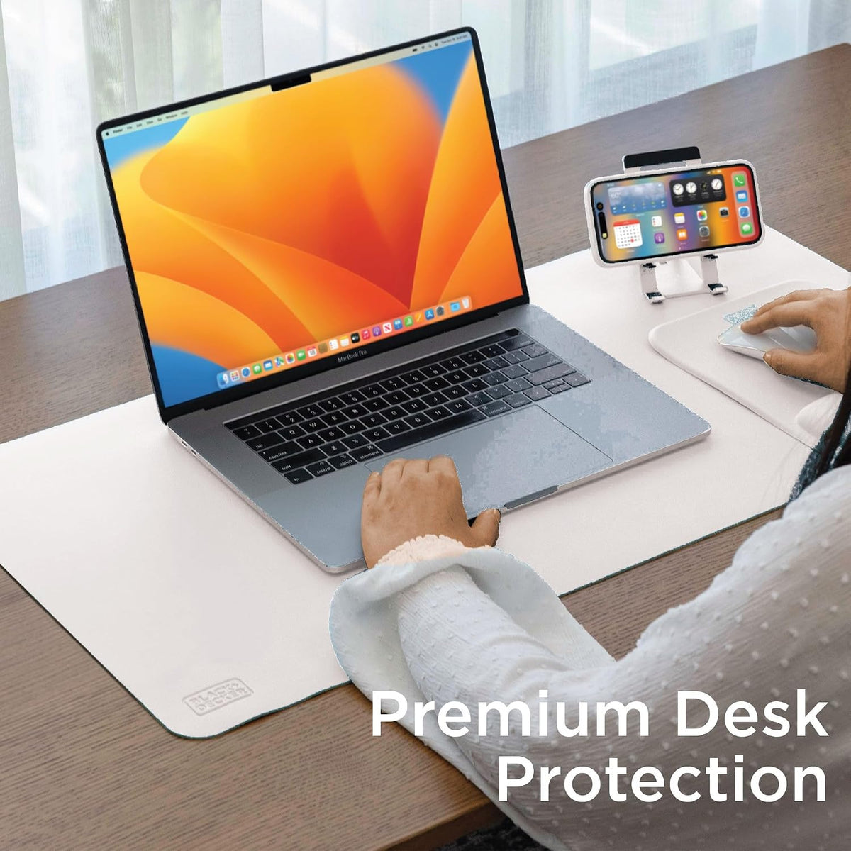 Faux Leather Desk Mat for Keyboard & Mouse