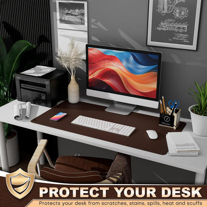 Desk Protector Mat and Pad for Office (Dark Brown, 15.7"x31.5")