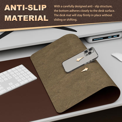 Desk Protector Mat and Pad for Office (Dark Brown, 15.7"x31.5")