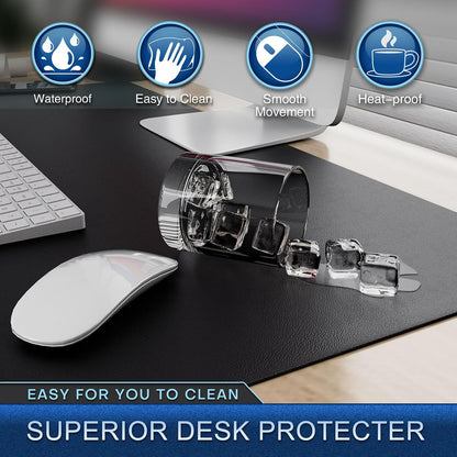Desk Protector Mat and Pad for Office (Dark Brown, 15.7"x31.5")