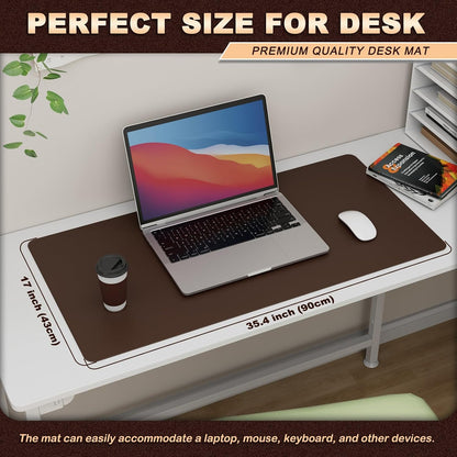 Desk Protector Mat and Pad for Office (Dark Brown, 15.7"x31.5")