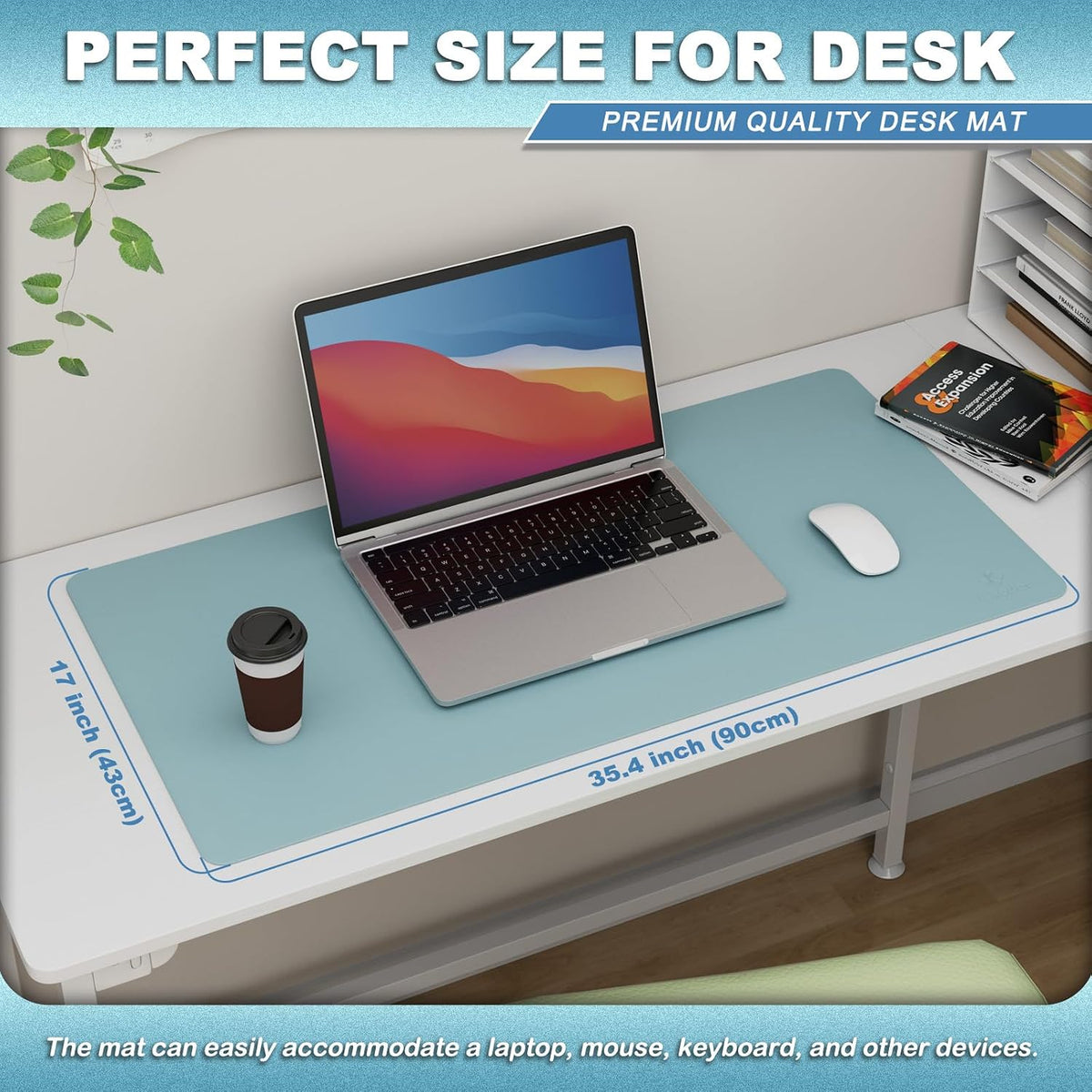 Desk Protector Mat and Pad for Office (Dark Brown, 15.7"x31.5")