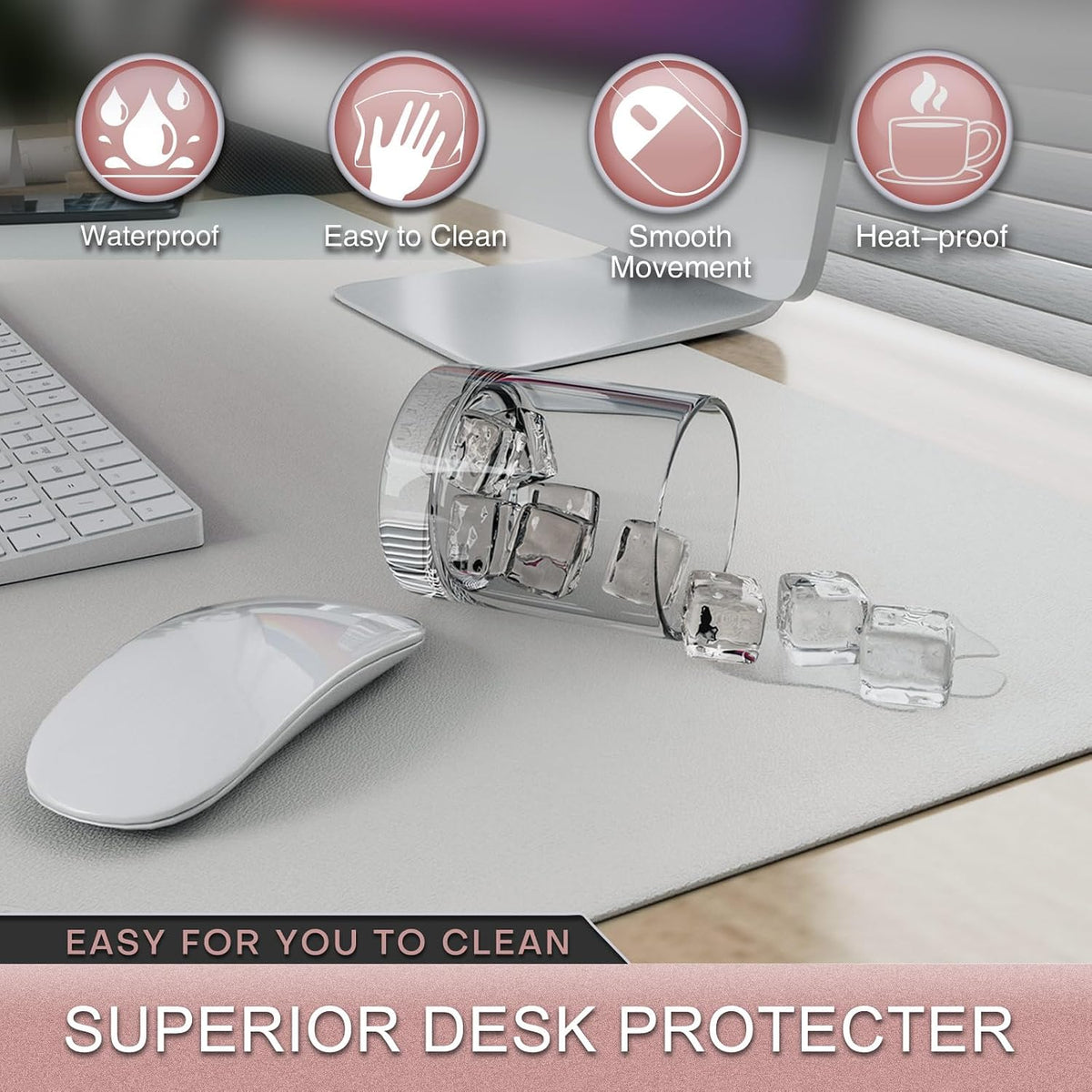 Desk Protector Mat and Pad for Office (Dark Brown, 15.7"x31.5")