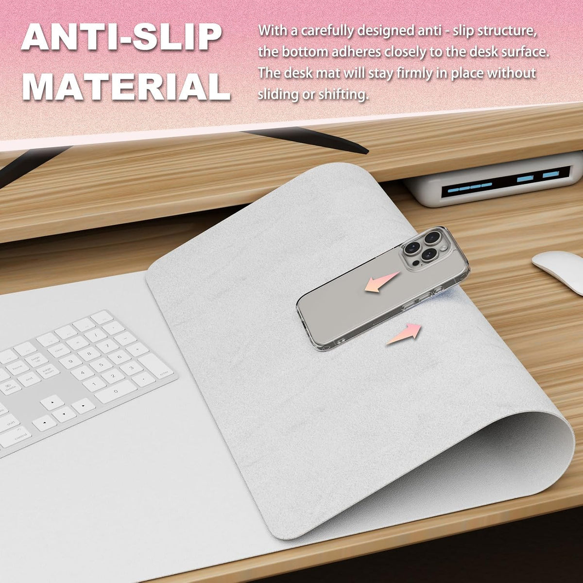 Desk Protector Mat and Pad for Office (Dark Brown, 15.7"x31.5")