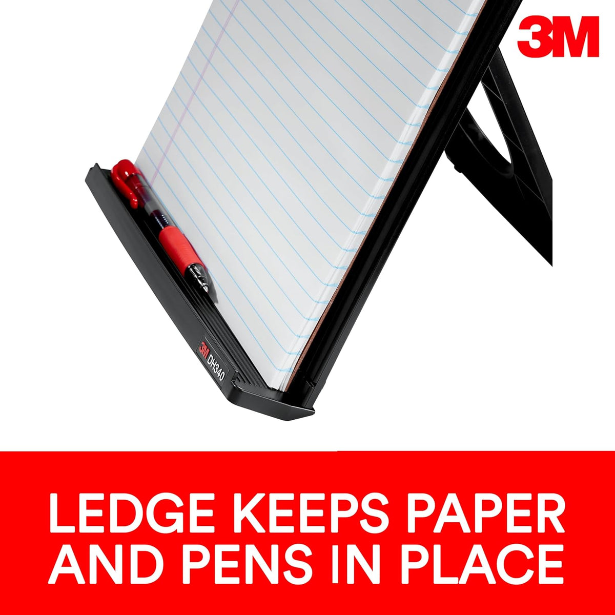 Desktop Document Holder for Monitor, 3.375 in x 12.0 in x 1.75 in