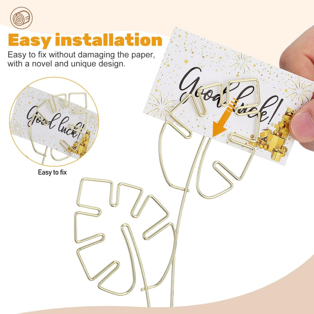 Gold Card Clip Holder Turtle Leaf Shapes Photo Display Stand Memo Note Message Cards Display Pick Stand for Home Party