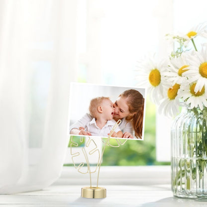 Gold Card Clip Holder Turtle Leaf Shapes Photo Display Stand Memo Note Message Cards Display Pick Stand for Home Party