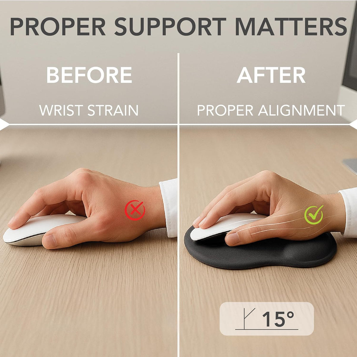Ergonomic Mouse Pad with Wrist Rest
