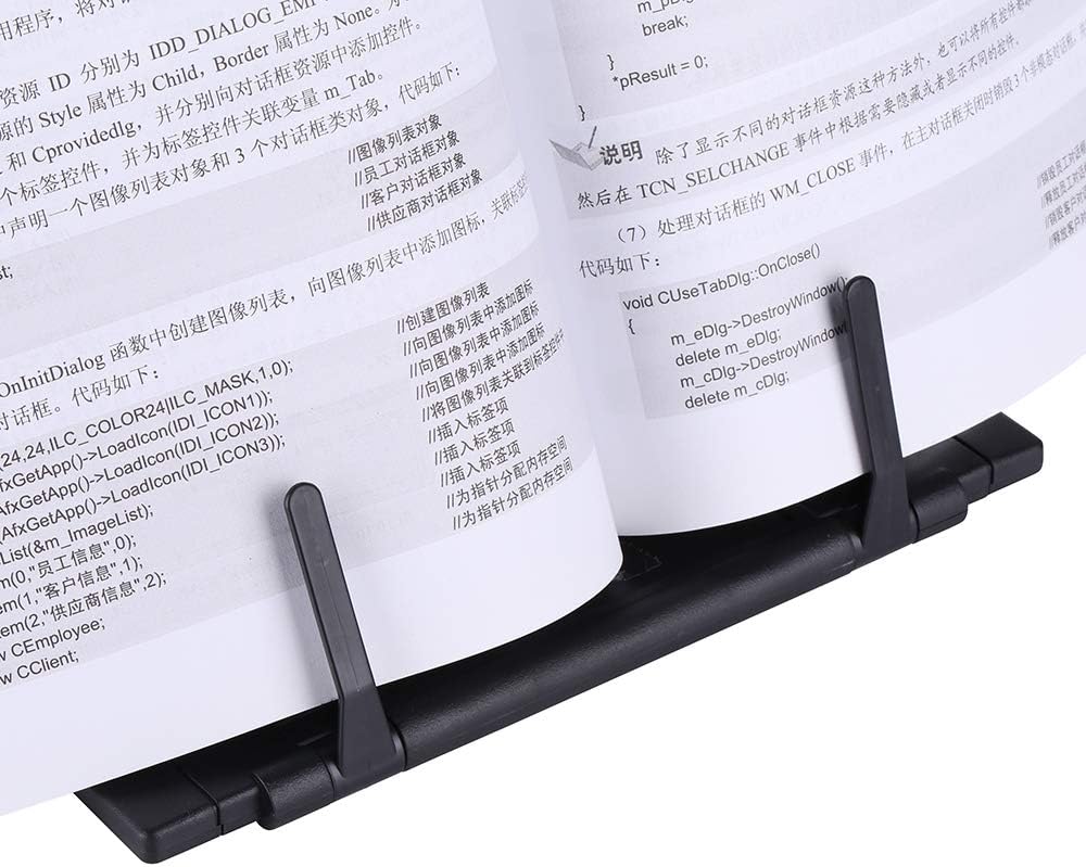 KLOUD CityBlack Metal Desktop Document Book Holder with 7 Adjustable Positions ( -SJ981)