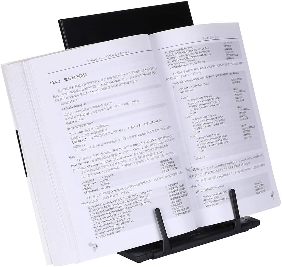 KLOUD CityBlack Metal Desktop Document Book Holder with 7 Adjustable Positions ( -SJ981)