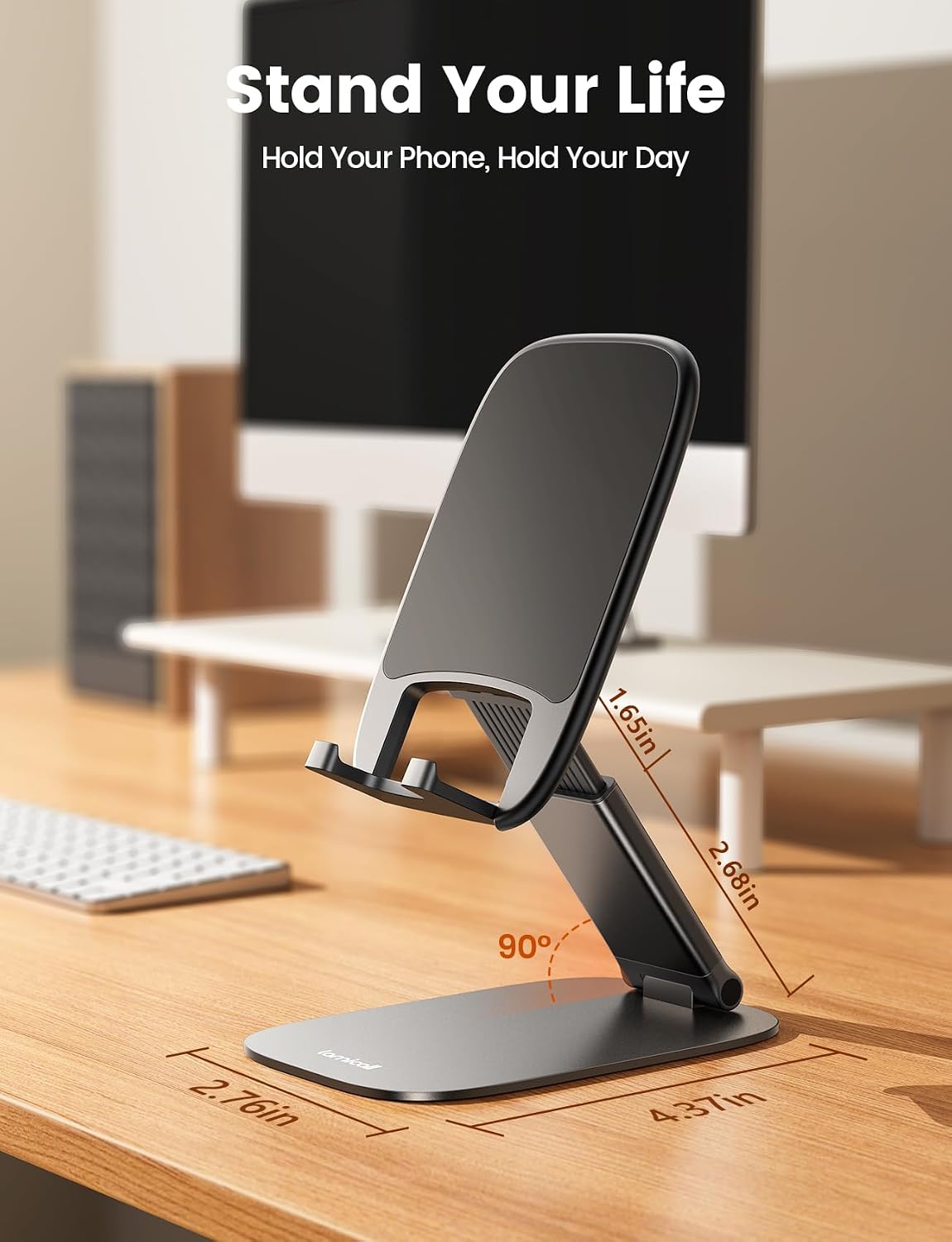 Ultra-Thin Foldable Cell Phone Stand for Desk