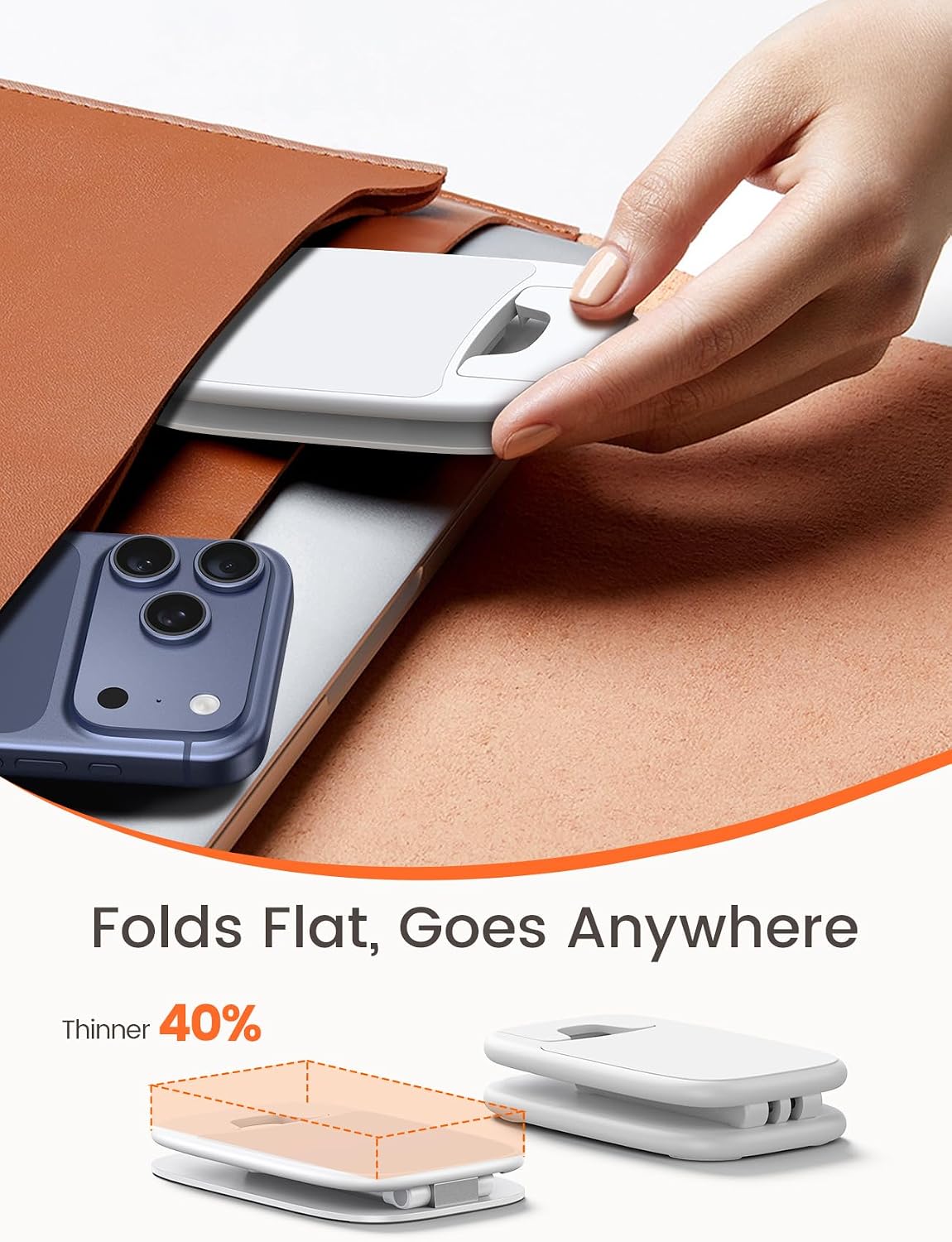 Ultra-Thin Foldable Cell Phone Stand for Desk