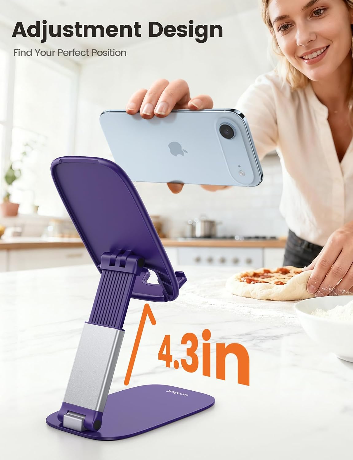 Ultra-Thin Foldable Cell Phone Stand for Desk